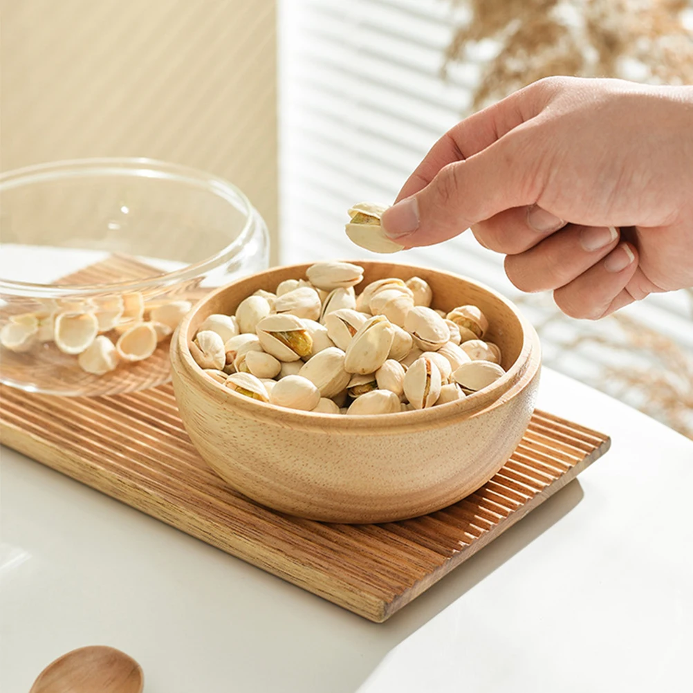 

Dessert Wood Fruit Bowl Multipurpose Serving Tray For Snacks Dried Fruits Nut Container Kitchen Gadget Food Storage Bowl