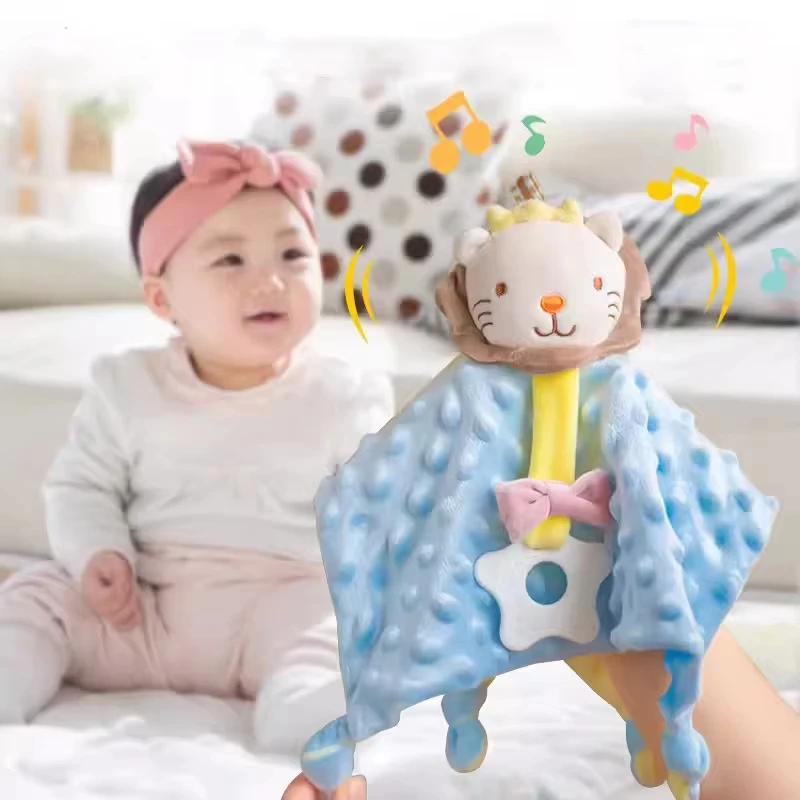 Montessori Cuddly สําหรับทารกผ้าพันคอของเล่นกระต่ายของเล่นตุ๊กตายัดไส้ตุ๊กตาของเล่น Sleeping ของเล่น Appease ผ้าเช็ดตัวของเล่นเด็ก 0 12 เดือน