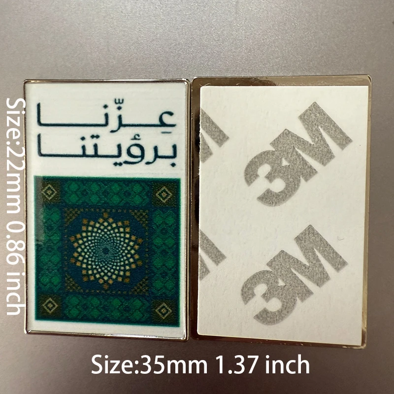 المملكة العربية السعودية اليوم الوطني 95 الهاتف المحمول 3M ملصق شارة معدنية دبوس دبابيس دبابيس #5