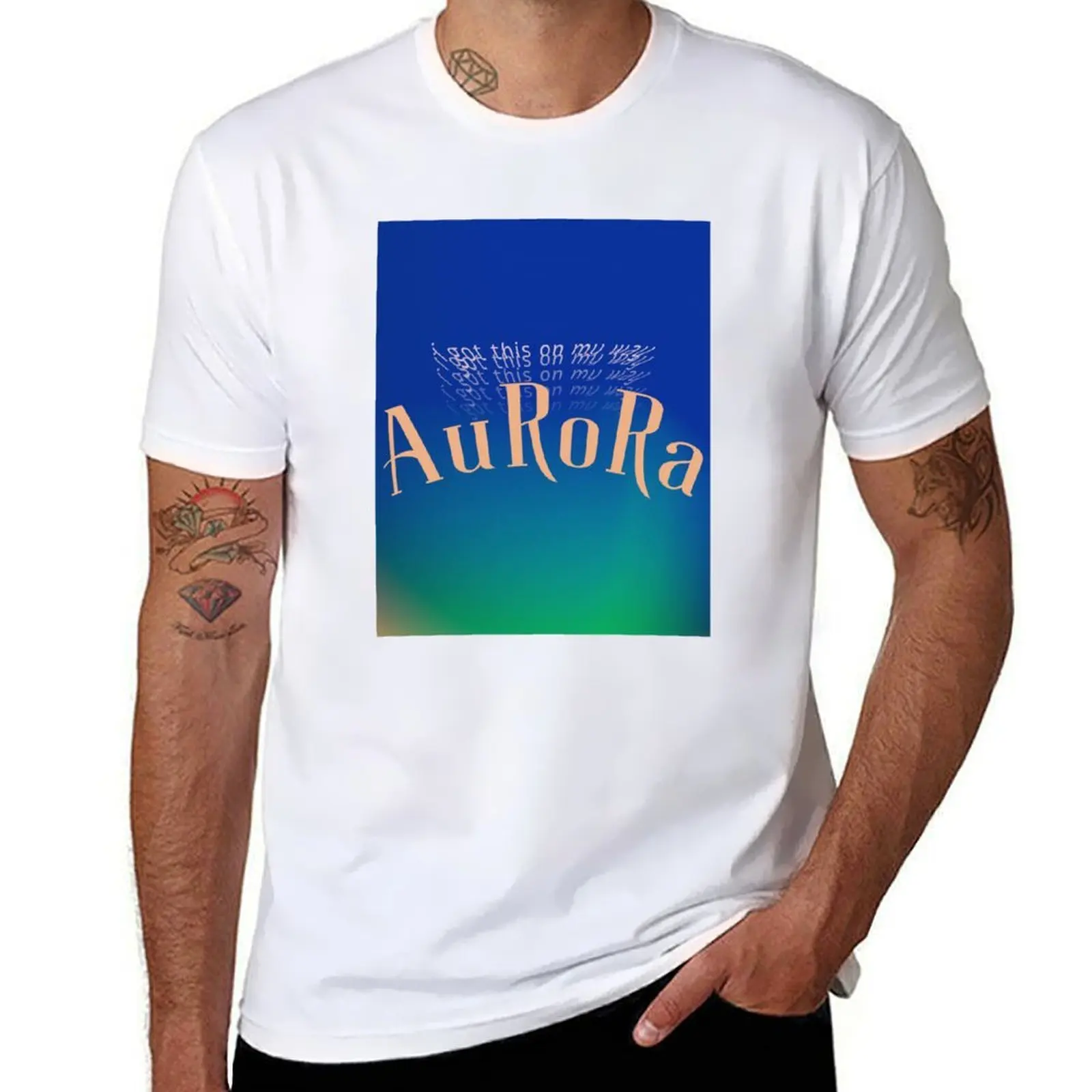 

AuRoRa - ONEWE T-Shirt man t shirt graphic t shirt men 100% cotton luxury brand T-Shirt