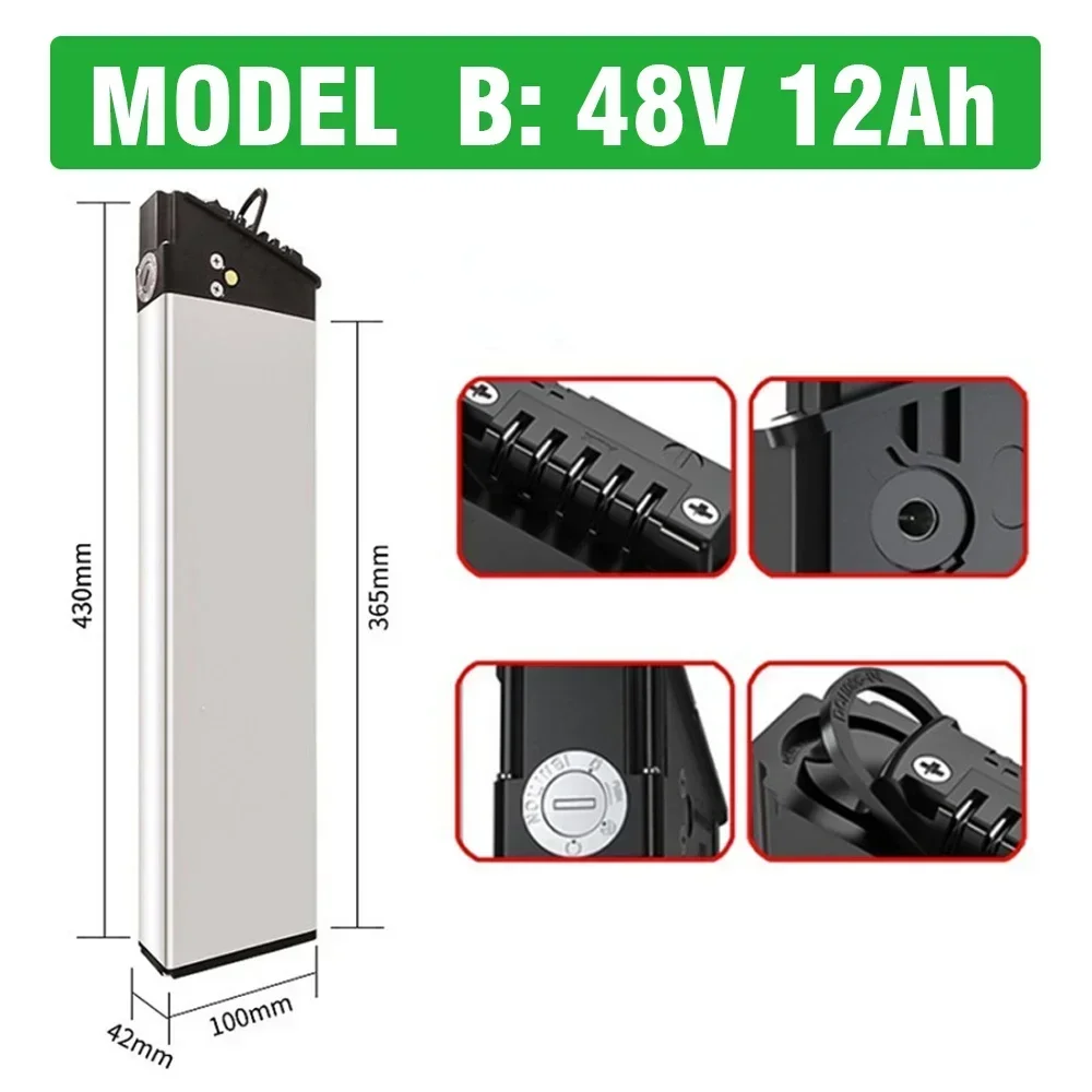 48V Batterij 20Ah 14Ah 12Ah 10Ah Opvouwbare Ebike Batterij voor Samebike LO26 20LVXD30 DCH 006 Ebike Elektrische Fiets 18650