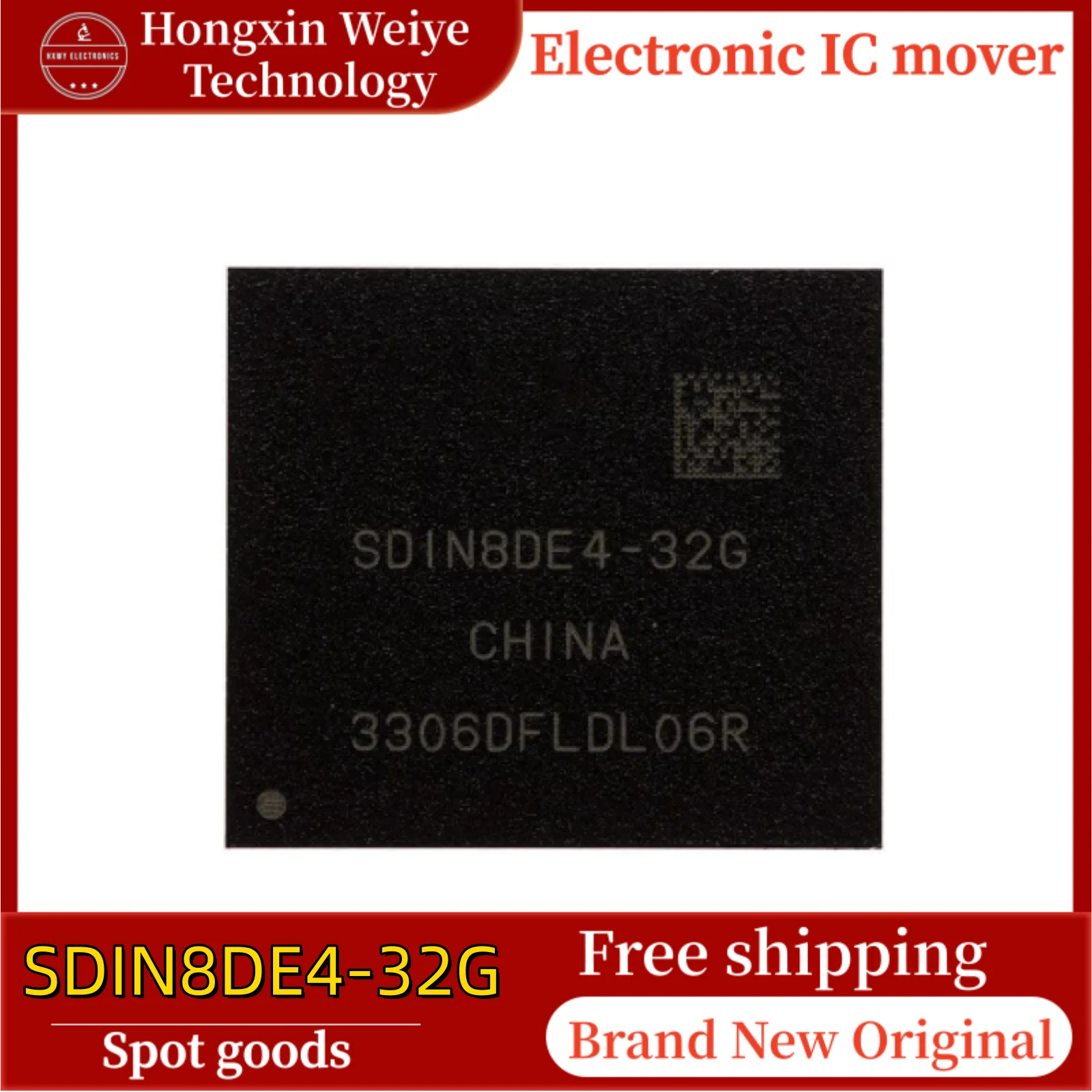 

1/5/10 pcs SDIN8DE4-32G BGA153 EMMC memory storage chip brand new in stock free shipping