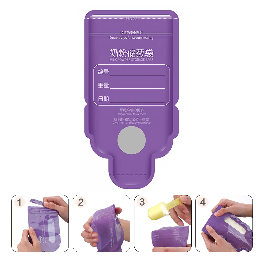 30 قطعة أكياس مسحوق الحليب المتاح أكياس تخزين حليب الثدي المحمولة الصغيرة مختومة تخزين الحقائب لتغذية الطفل السفر #1