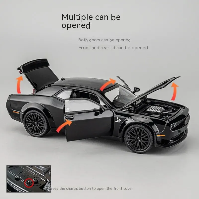 1: 32 Scale Dodge Challenger Hellcat with Sound and Light 5
