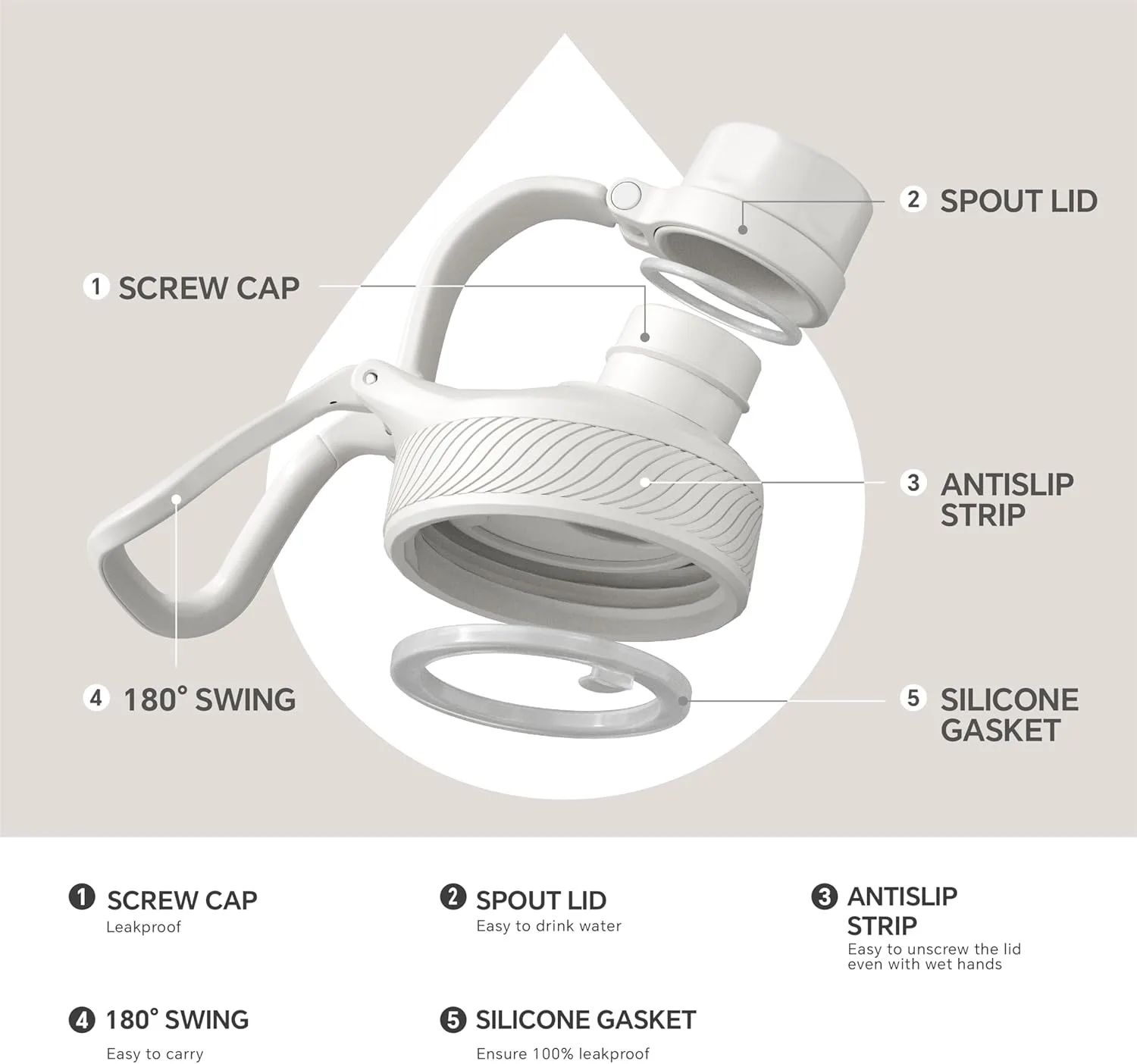 Изолированная бутылка для воды ideus из нержавеющей стали, 24 унции с 2 герметичными ДЛЯ ДЕТСКОЙ, подходит для походов и езды на велосипеде на открытом воздухе.