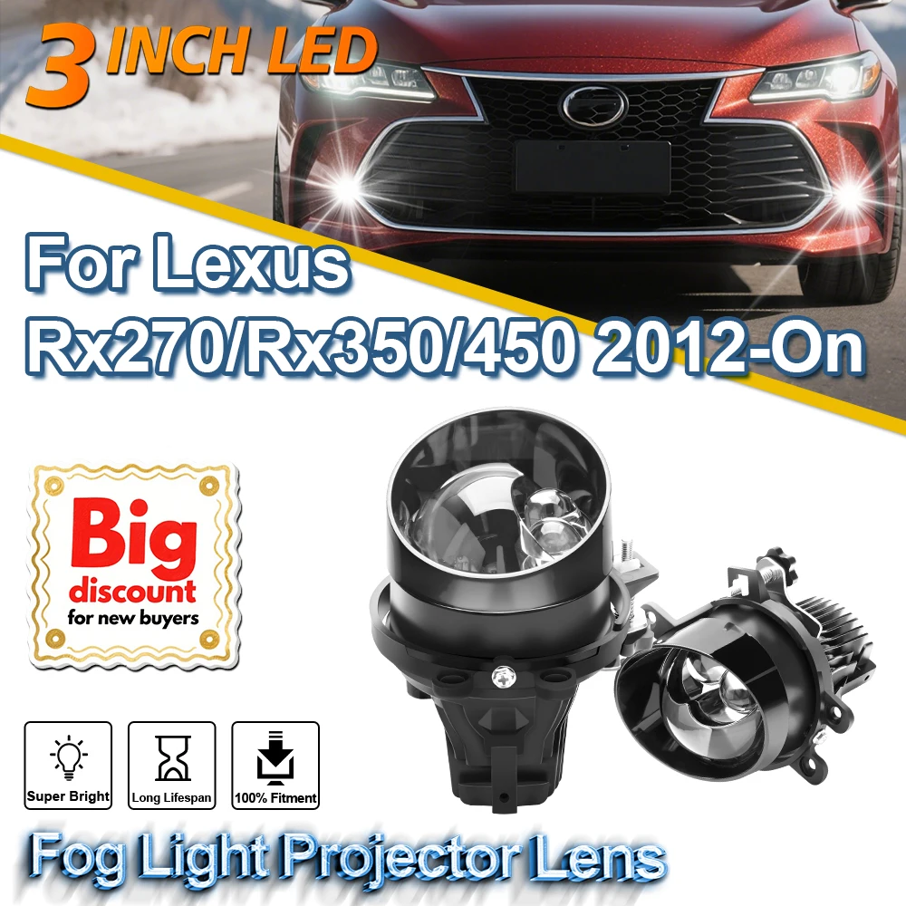 

ROADSUN 3.0 Inch Hi-lo Beam LED Fog Light Projector Lens Assembly Fog Lamp Car Accessories For Lexus Rx270/Rx350/450 2012-On