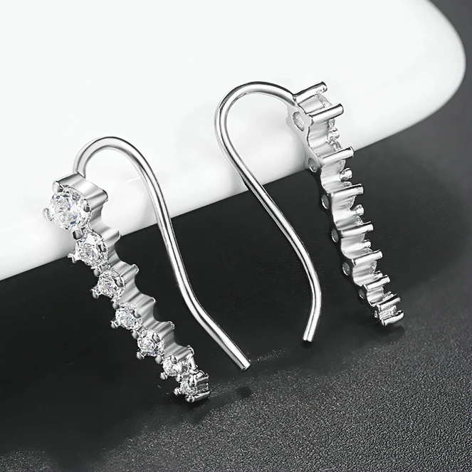 Big Dipper Four-Prong Setting 7pcs CZ Rose Gold Color Ear Hook Stud Earrings Fashion Jewelry ZYE534 ZYE548 ZYE527