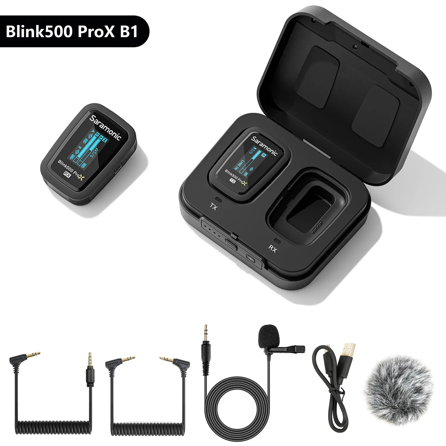 Saramonic Blink500 ProX Wireless Lavalier Lapel Microphone for iPhone Android Smartphone DSLR Camera Youtube Recording Streaming