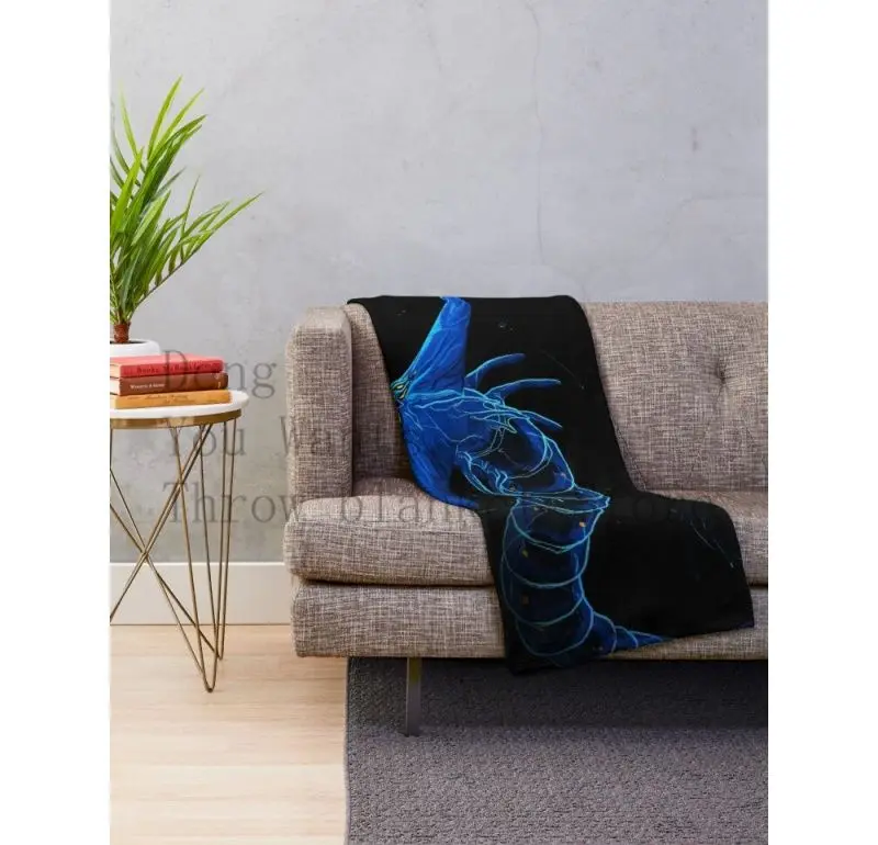 Subnautica Ghost Leviathan Throw Throw blanket  Soft Printing Family Car and Sofa Bed throws Summer Office Quilts