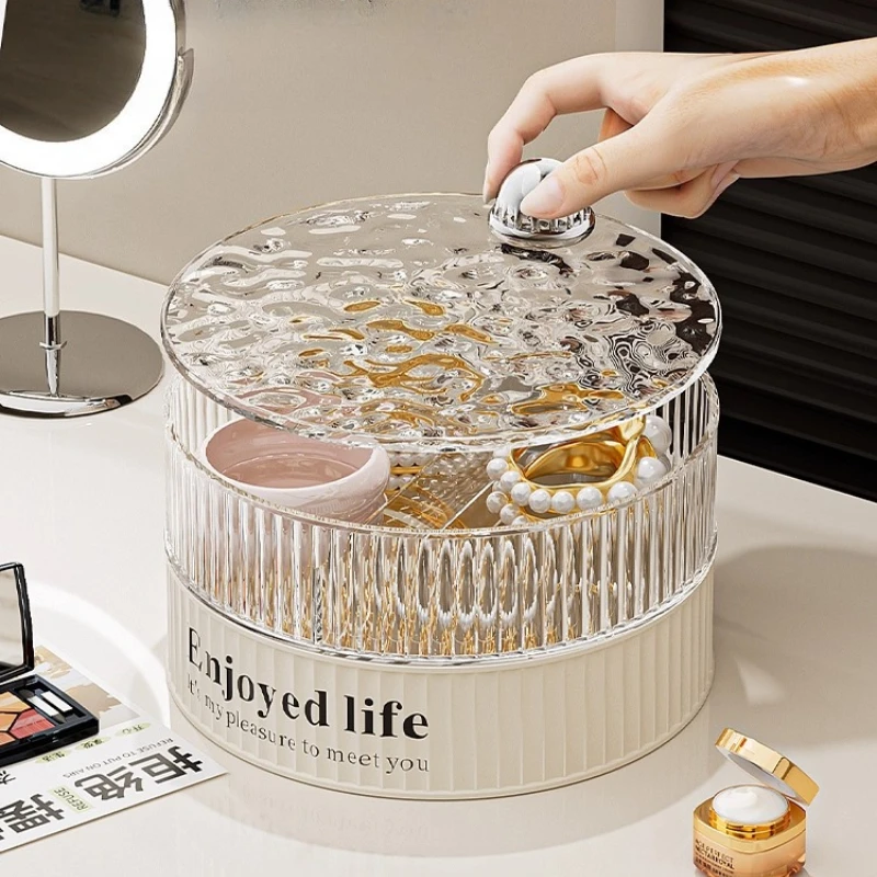 Light Luxury Jewelry Storage Box Organizer Exquisite Earrings Necklace Earrings Jewelry Box Multi-layer Rotating Jewelry Boxes