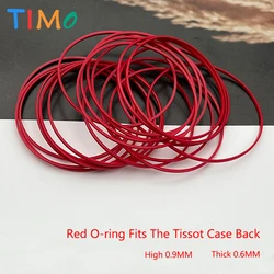 2/4 PCS Red Gasket O-Ring 33-42MM Plastic Gasket Suitable For Tissot Watch Case Bottom Cover T035 Couturier 1853 Original Other