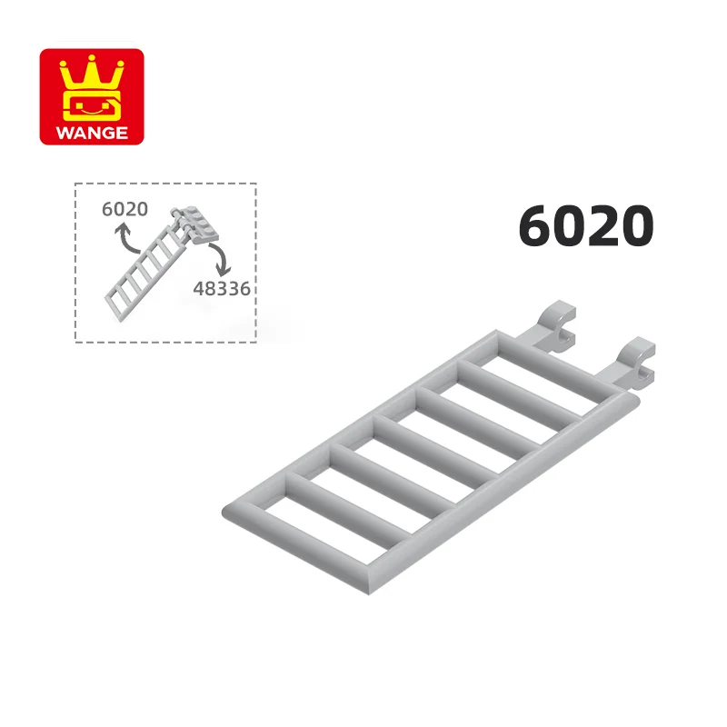 

Wange 6020 100 г/49 шт., лестничный забор, строительный блок, цветные аксессуары Moc, совместимые с кирпичом, детская игрушка в сборе, подарочная коробка