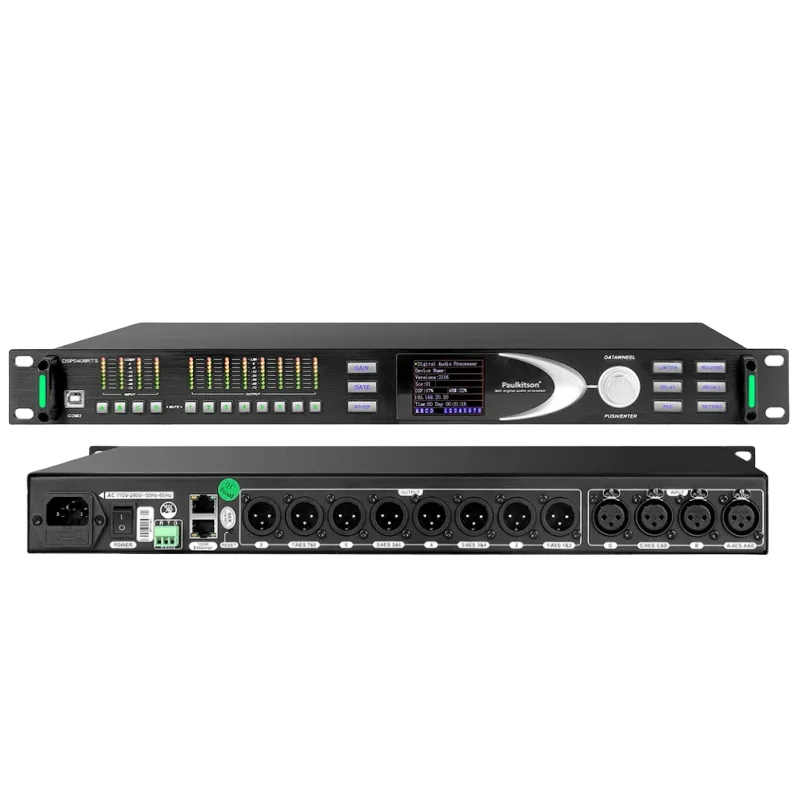 4 In 8 Out 96kHz FIR DSP Processor AES USB Professional Metal Audio Device