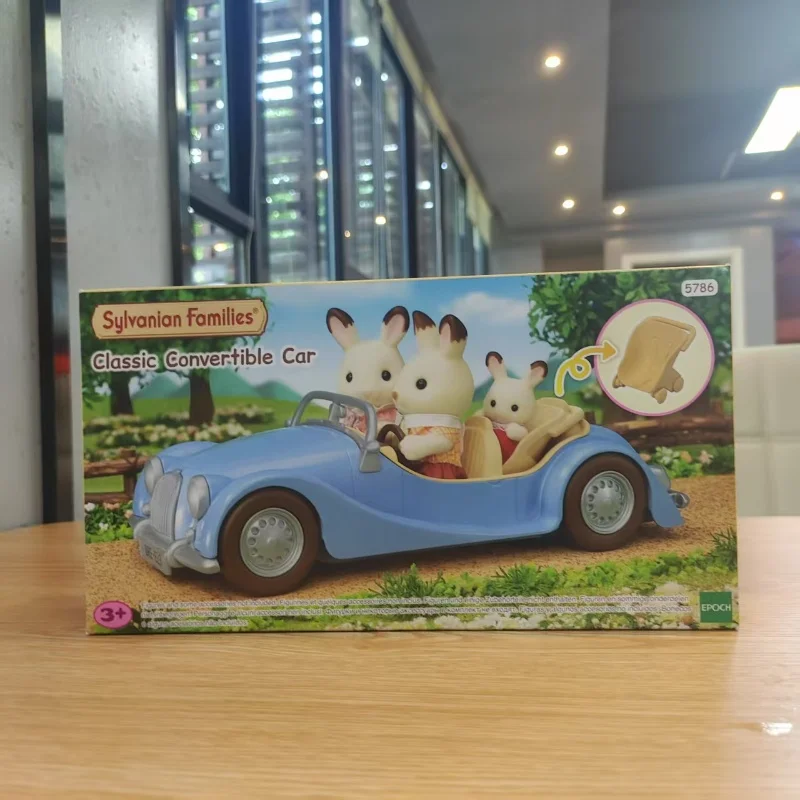 Sylvanian famílias calico criaturas menina crianças brinquedos menina anime figuras boneca em miniatura brinquedos para crianças clássico carro conversível