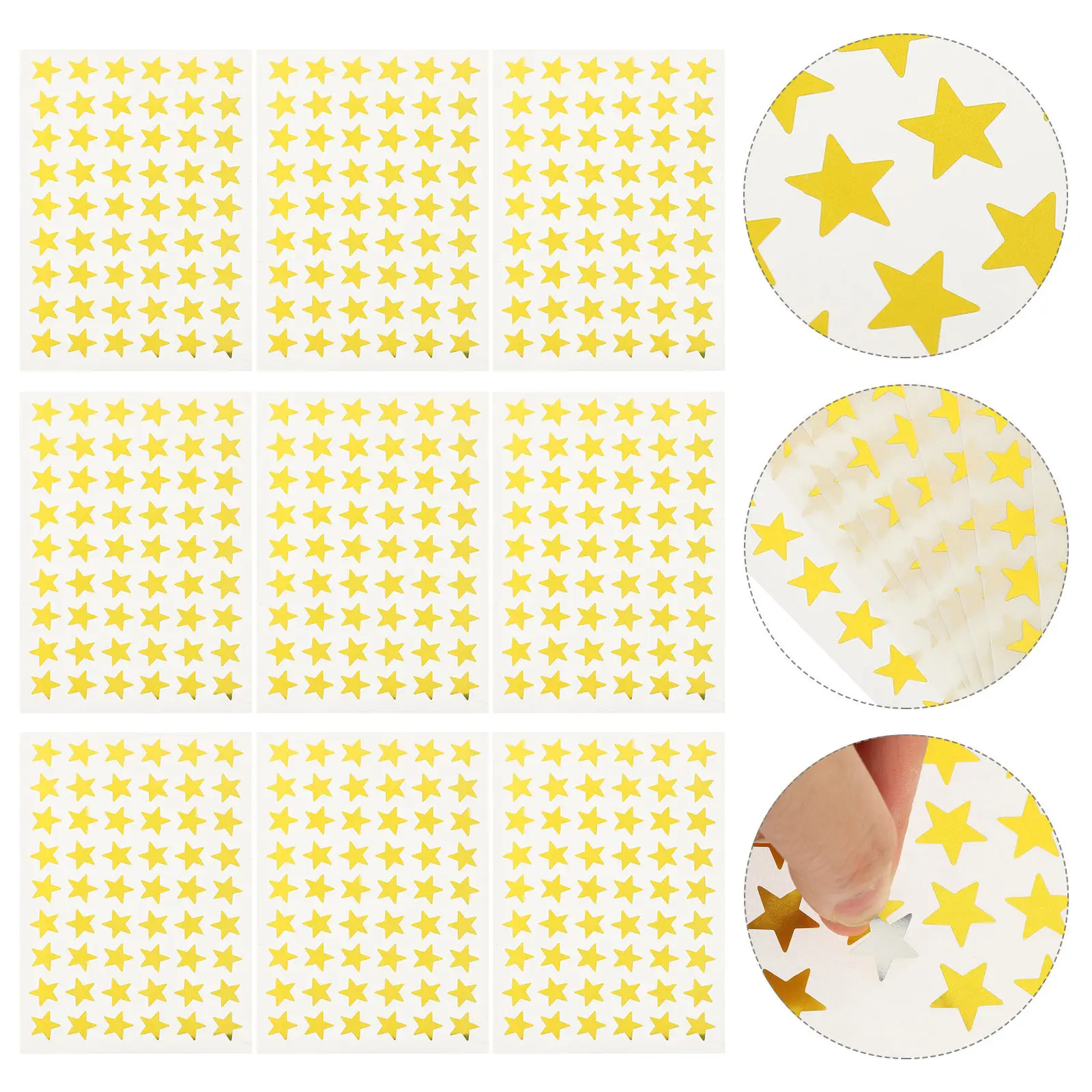 

50 листов разноцветных декоративных наклеек-звездочек самоклеящиеся для скрапбукинга, дневников, поделок, упаковки подарков