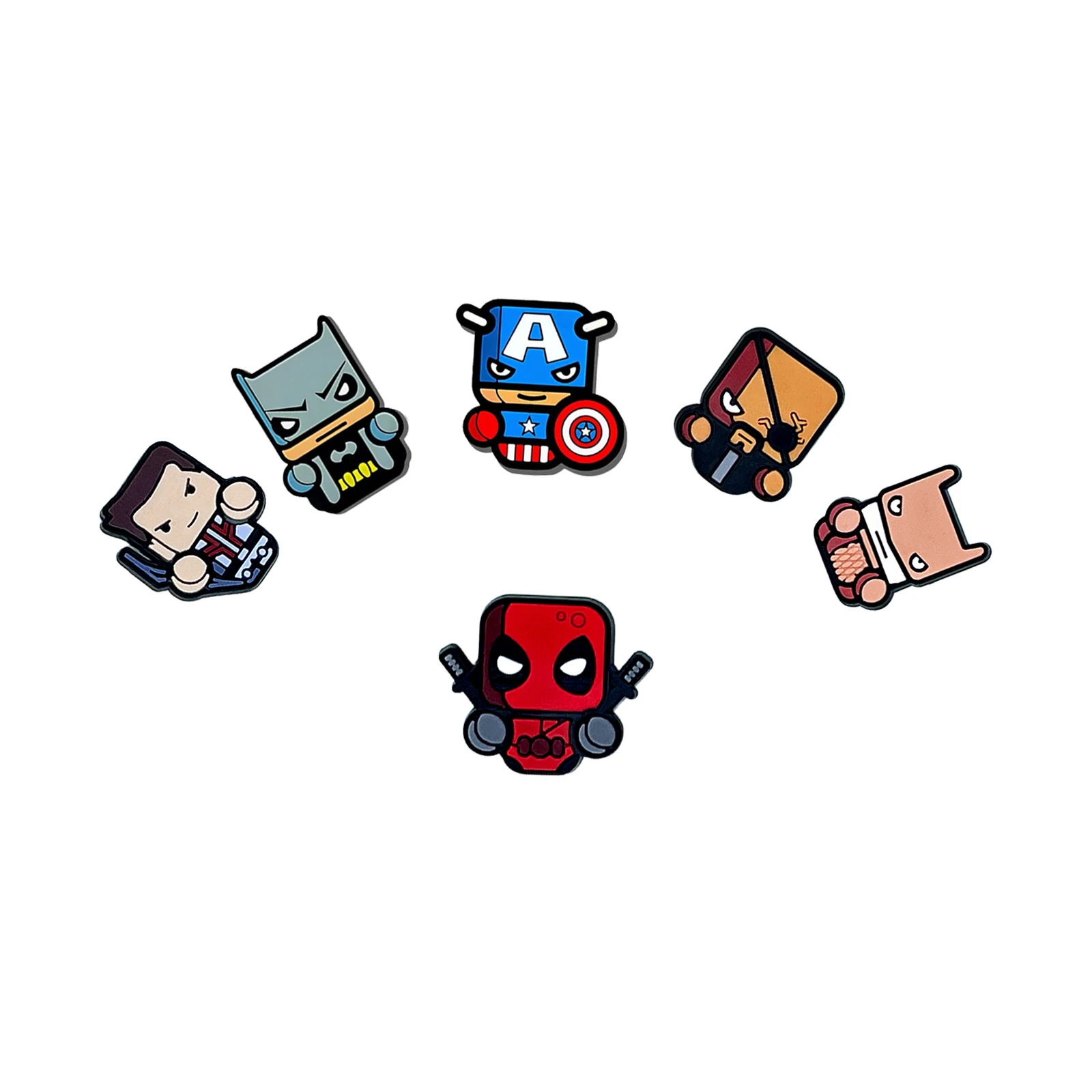 عشوائي 10-50 قطعة MINISO Marvel سلسلة الأحذية السحر ل مفتاح سلسلة الصنادل أكياس الشاطئ ، DIY بها بنفسك زينة الأحذية اكسسوارات دبابيس الأحذية