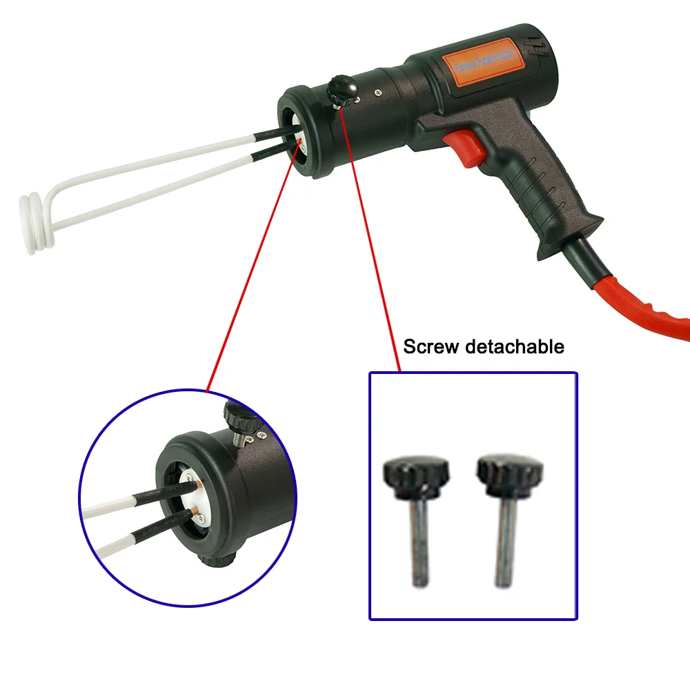 1500W Ha.ndheld Induction Hea.ter Fa.st Hea.ting Coil Kit For Bolt Remova.l Fla.meless Fla.me Remova.l Tool For Ca.r Repa.ir