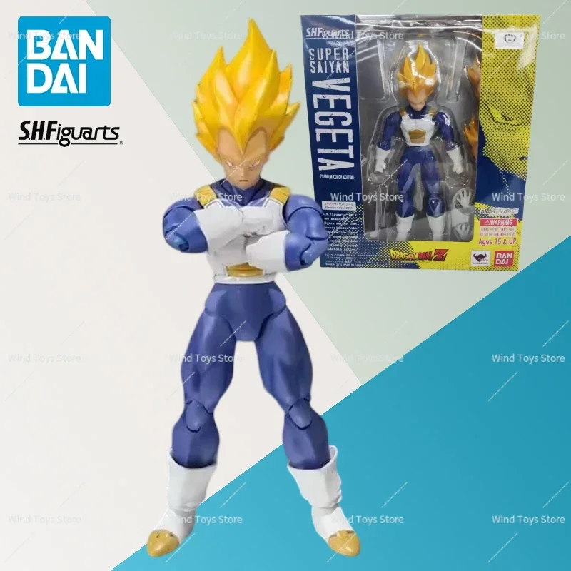 

100% Original Bandai Dragon Ball Sh Figuarts Shf Vegeta Action Figures Yellow Hair Model Toys Pvc Gift Anime Model Toys in Stock
