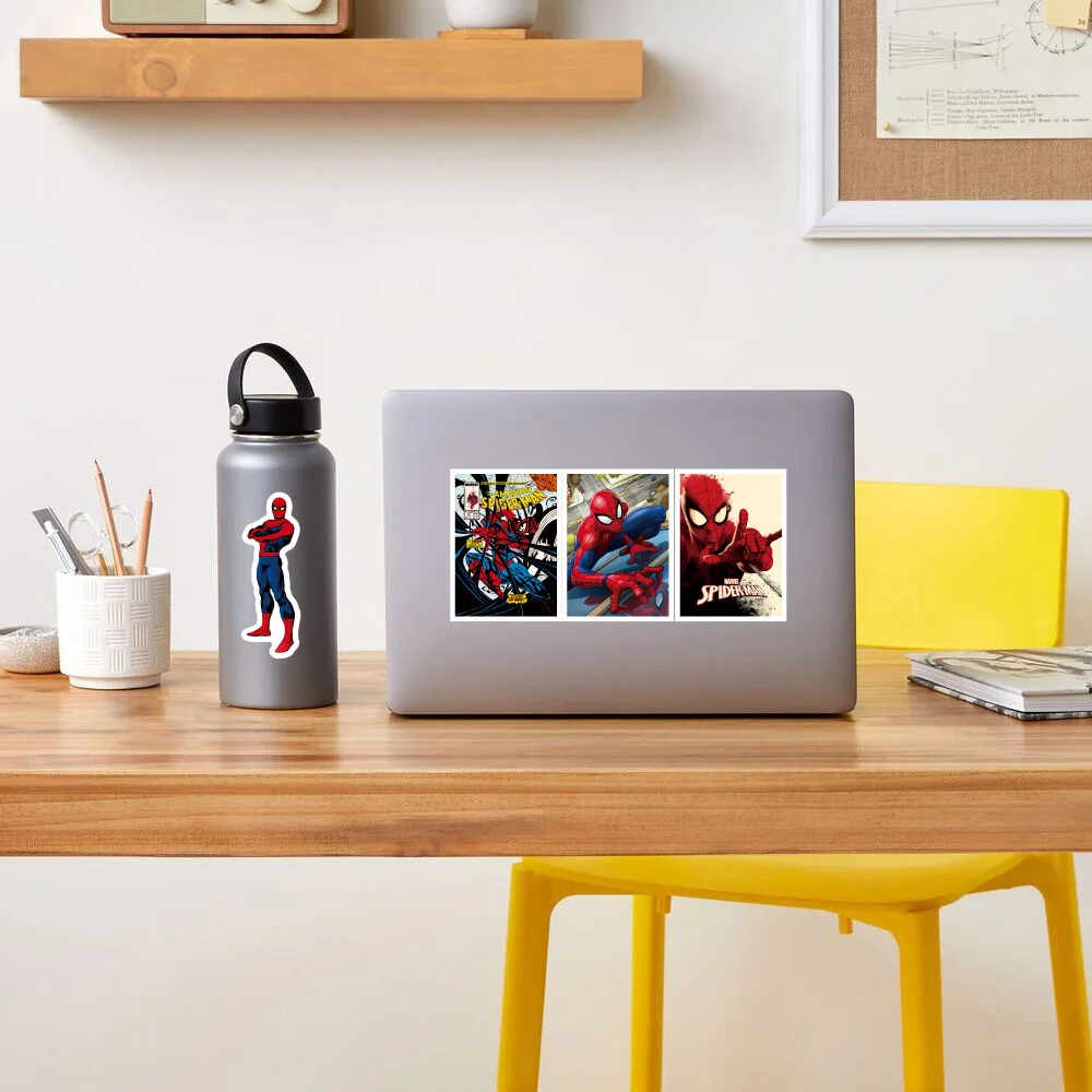 10/30/50pcs Disney Marvel Spiderman Cartoon Stickers for Laptop Skateboard Phone Luggage Graffiti Waterproof Kids Sticker Packs