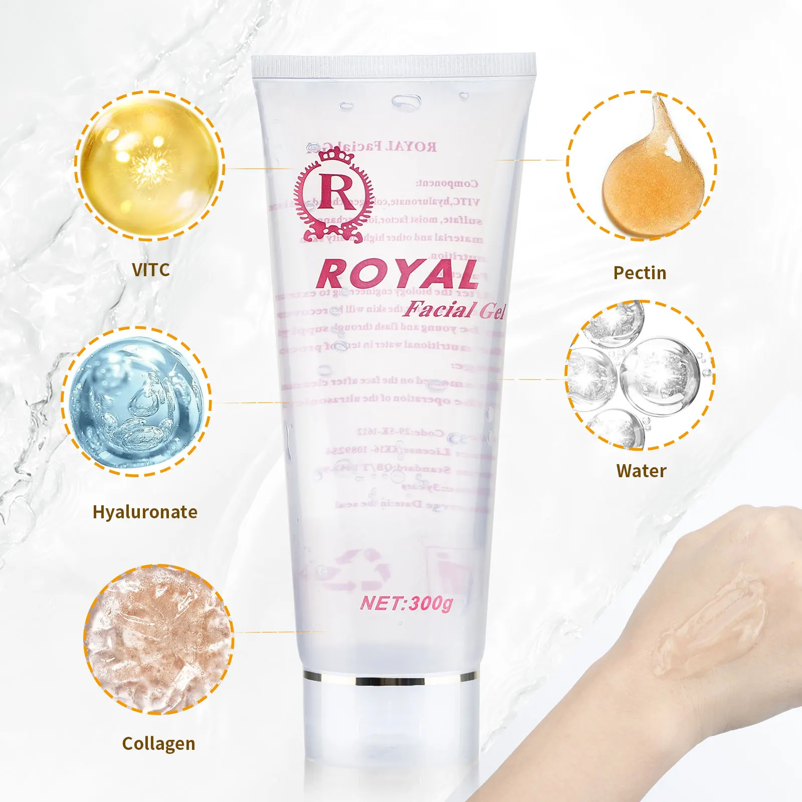 

300g RF Conductive Gel Ultrasonic Massage Gel Firming Lifting Skin Rejuvenation Gel for Facial Beauty Machine Skin Care