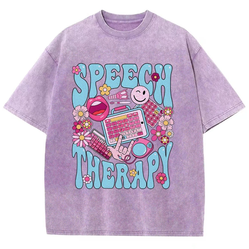 T-shirt a maniche corte da donna, lavaggio ampio, top in cotone, stile innamorato femminile Y2K, top casual carino, Y2K, alta qualità