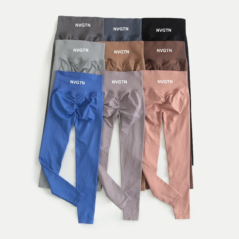 

2025 новые высококачественные дышащие высокоэластичные брюки NVGTN для фитнеса, йоги, пилатеса, велоспорта, женские брюки