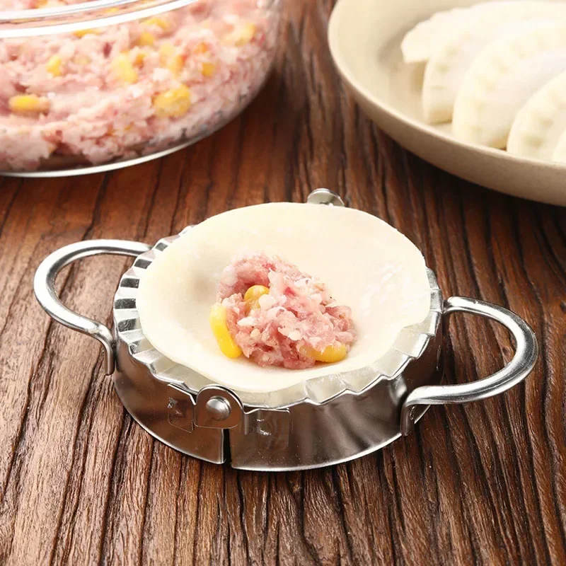 Stainless Steel DIY Dumpling Mold Maker Dough Wrapper Cutter Ravioli Cutlet Pastry Mould Clips Kitchen Pie Pizza Pastry Tools