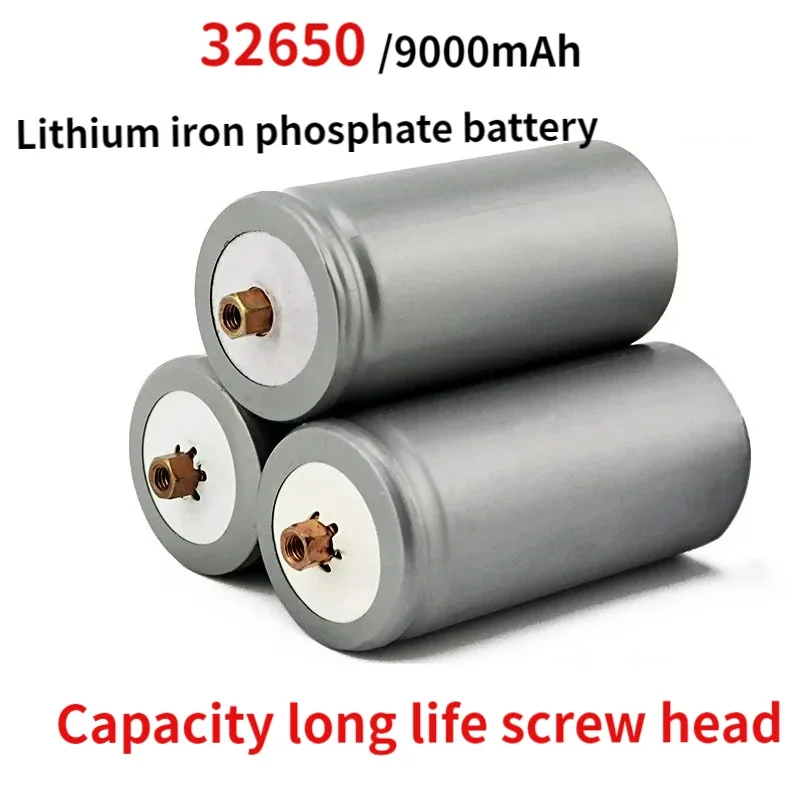 1-10PCS Brand used 32650 9000mAh 3.2V lifepo4 Rechargeable Battery Professional Lithium Iron Phosphate Power Battery with screw