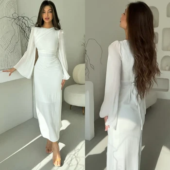 プリーツクラブドレス,ラウンドネックのアラビアサテンドレス,カスタムメイド