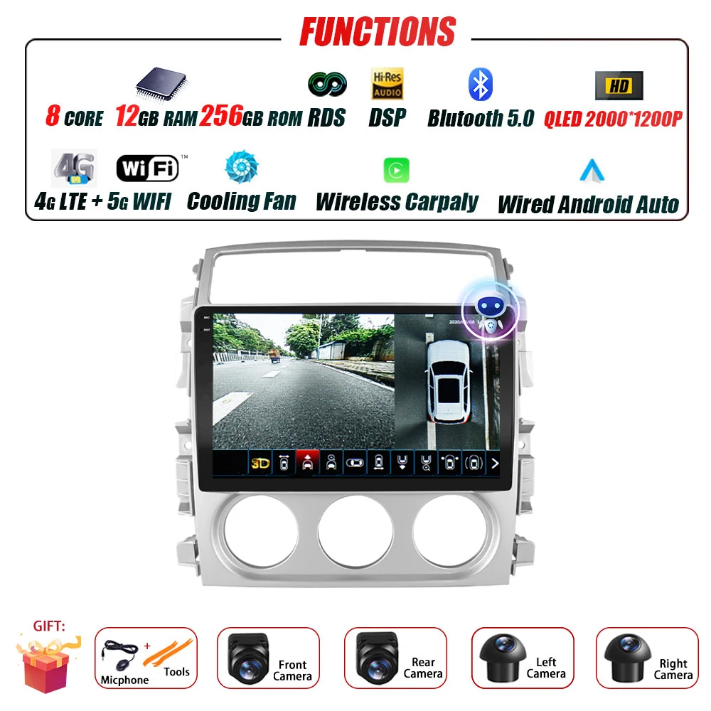 Android 16 Voor Suzuki Liana 2004-2013 Auto Radio Multimedia Video Player GPS Navigatie Stereo Draadloze Carplay Auto WIFI GEEN 2DIN
