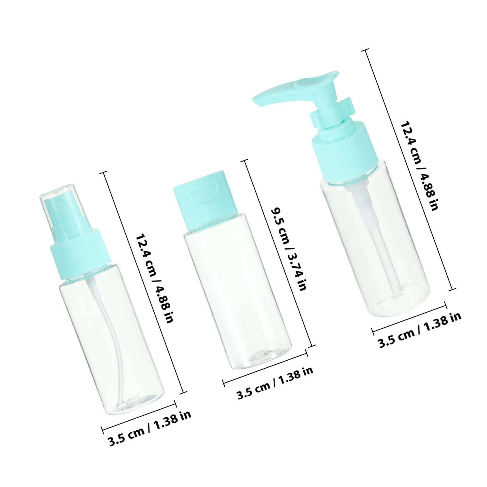 1 ensemble 1 ensemble Kit de taille de voyage bouteille de pulvérisation rechargeable bouteille de crème de maquillage vide pour Lotion crème pour les yeux du visage femmes utilisation Portable