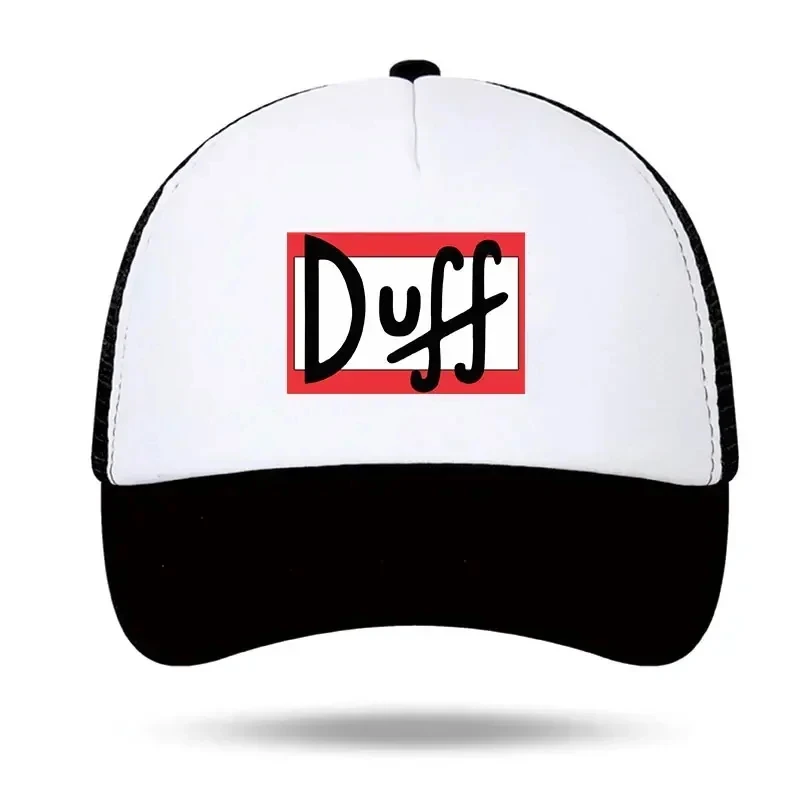 Duff Beer Foam Trucker Hat Men Women Breathable Adjustable Dad Hat Girl Boy Outdoor Snapback Mesh Baseball Cap Adult Summer Hat