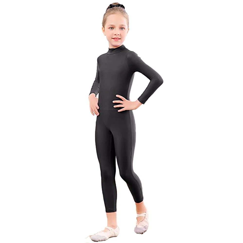 AOYLISEY Girls Long Sleeve Ballet Dance Unitard Kids Gymnastics Bodysuit Leotard Children's Skate Jumpsuit Stage Perform Costume