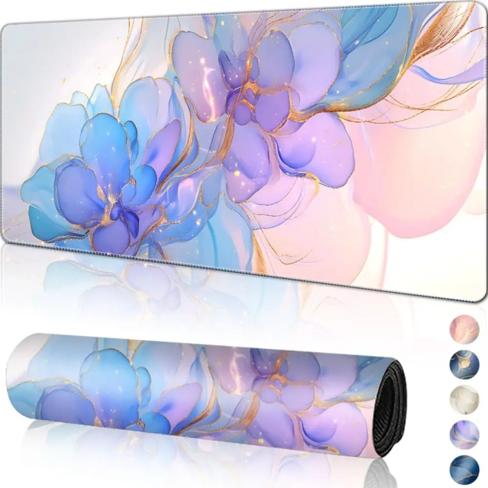 Modern Marble Mouse Pad Rubber Non-slip Large Mousepad Stitched Edge Large Computer Laptop Mat Home Office