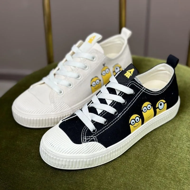 

Xiaohuangren collaboration herringbone canvas shoes versatile trendy biscuit shoes niche design casual white shoes new