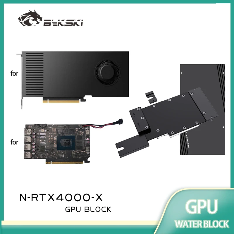 Bykski GPU bloque uso para NVIDIA RTX4000 Ada tarjeta de vídeo gráfica refrigeración por agua/N-RTX4000-X/radiador de cobre totalmente metálico N-RTX4000-X