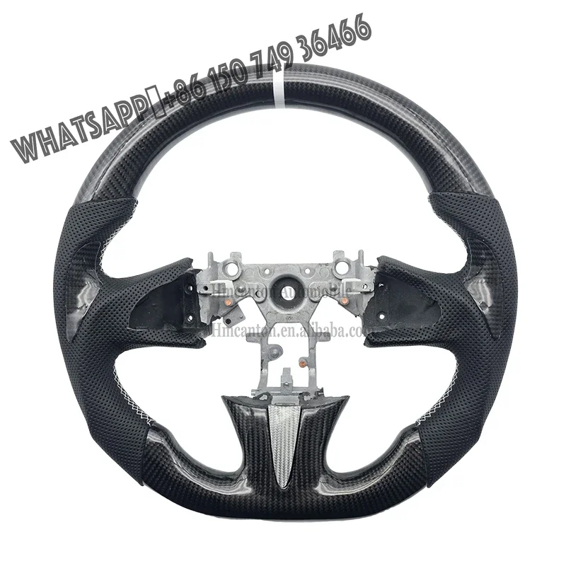 

Wholesale Popular Real Carbon Fiber Perforated Leather Steering Wheel for Infiniti Q50 Car Steering Wheel