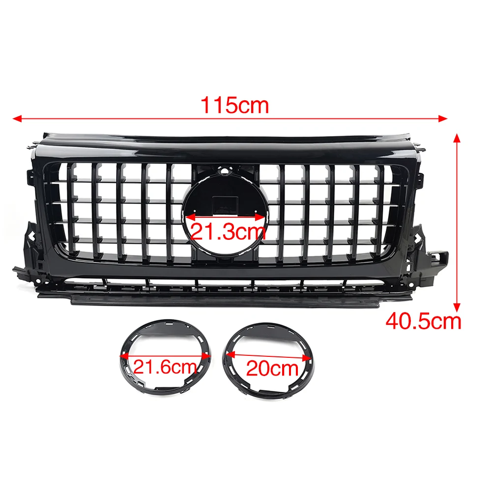 Car Front Bumper Radiator Grille GTR Style Upper Grill For Mercedes Benz G Class W464 G500 G550 2019 2020 2021 2022 2023 2024