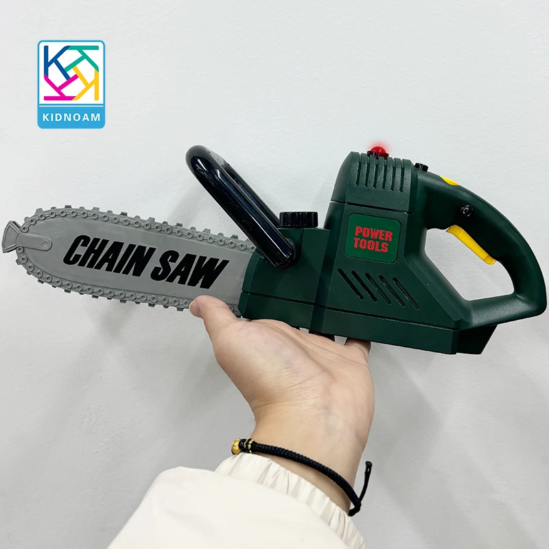 Juguetes de motosierra para niños, casa de juego, simulación de broma, herramientas de motosierra, reparación de cadena giratoria, juego de sonido de simulación, regalo de cumpleaños