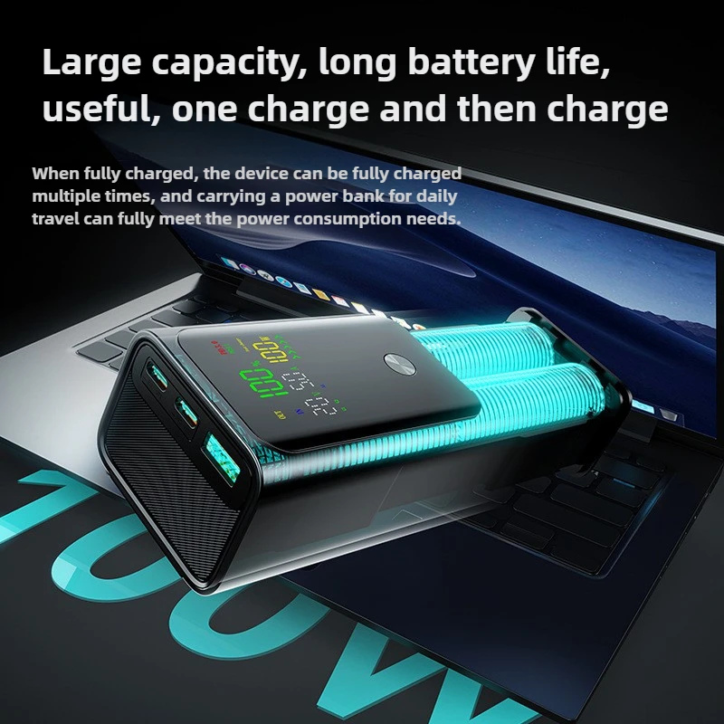 パワーバンク充電器 25000mAh 100W USB C 高速充電出力 ラップトップ MacBook IPad タブレット IPhone 16 15 14 Pro Samsung S22 など用