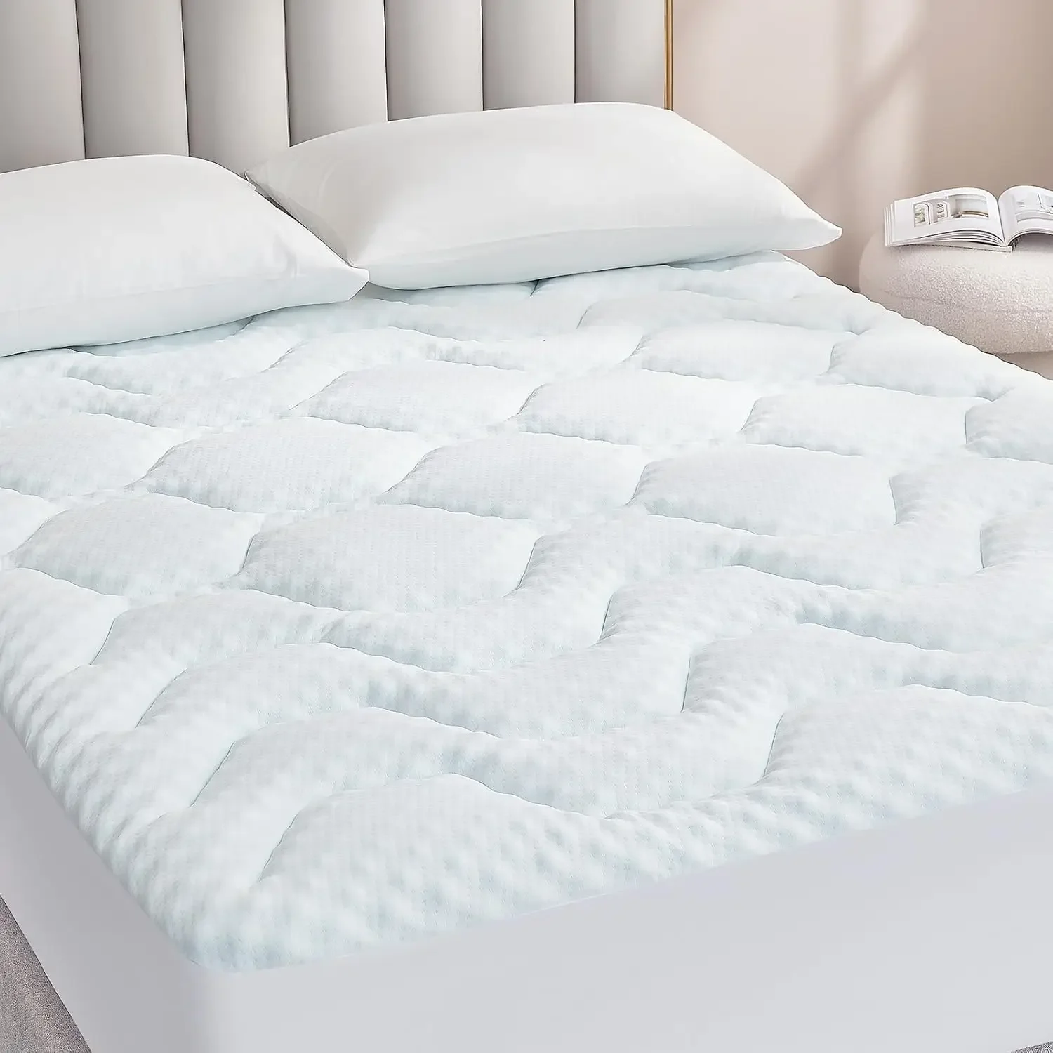 Topper para Colchón Viscoelastica 135x190, colchón Sobrecolchon Memory Foam, Transpirable sobre Colchon Extra Profundo