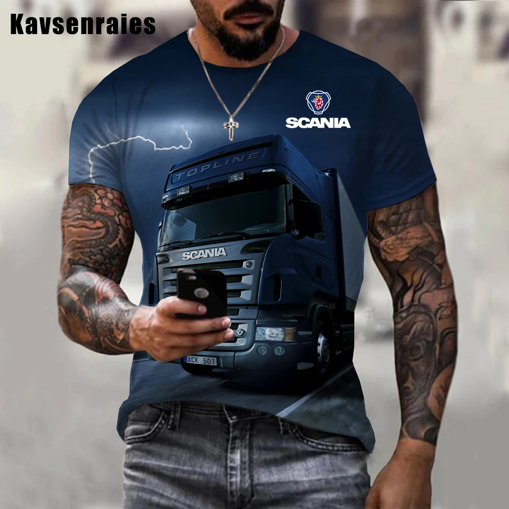 Hot Sale Heavy Truck 3D T-shirt Men Women Summer Fashion Casual T Shirt Tractor Truck Harajuku Streetwear Oversized Tops