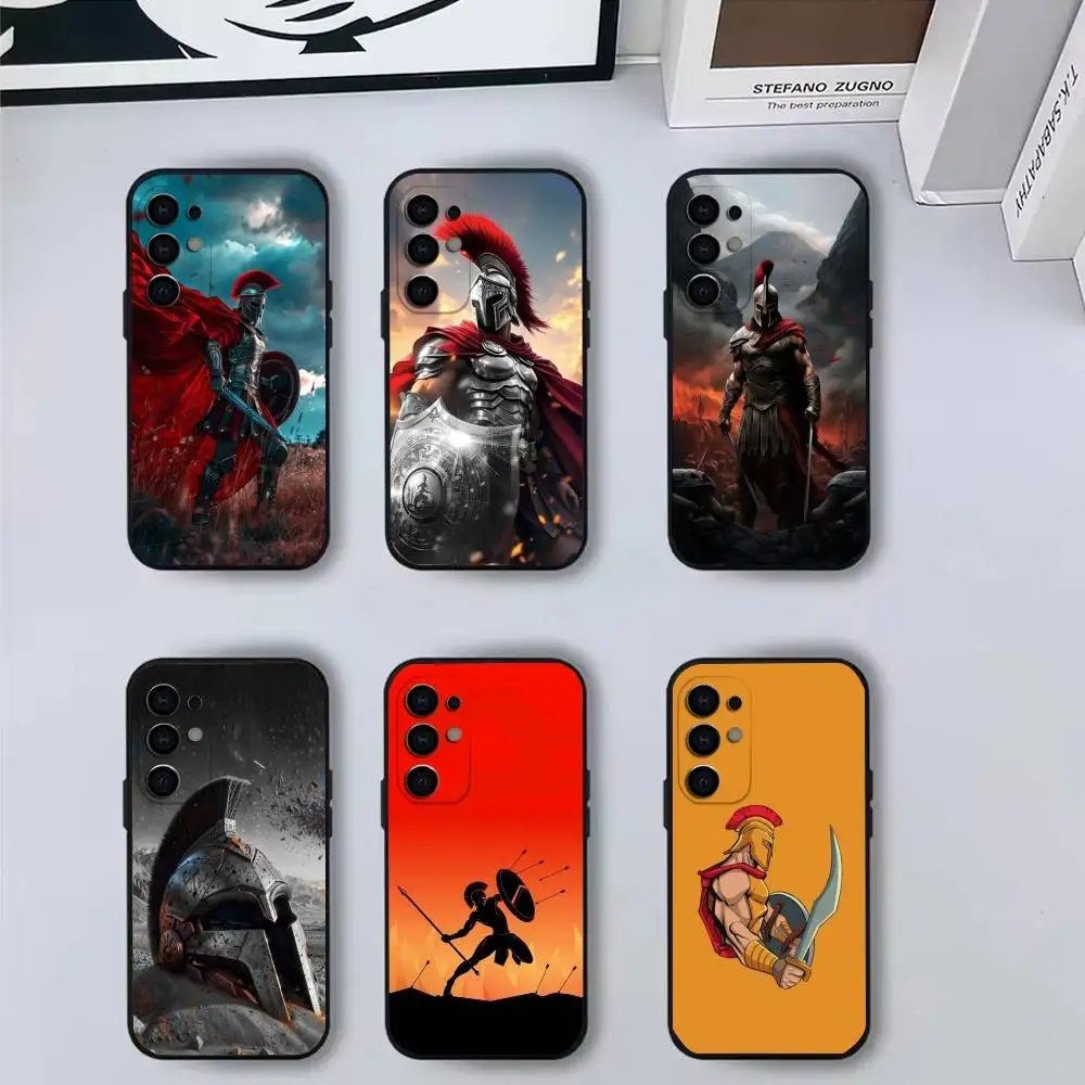 Cool Powerful S-Sparta-es Phone Case For Samsung S25,S24,S21,S22,S23,S30,Ultra,S20,Plus,Fe,Lite,Note,10,Black Cover