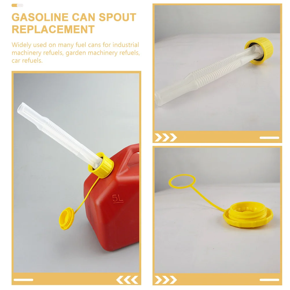 1 قطعة أنبوب نقل الوقود الغاز يمكن صنبور استبدال فوهة لعلب سهلة صب الوقود اكسسوارات البلاستيك قناة زيت الأنابيب سيارة #3
