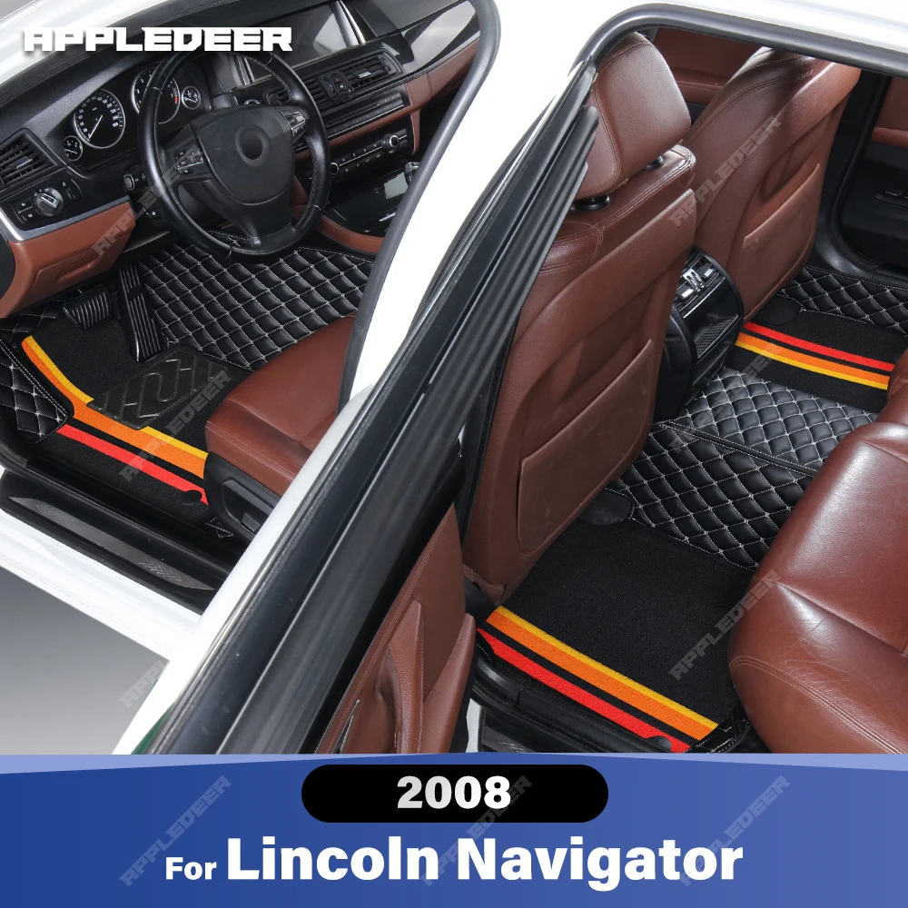 

For Lincoln Navigator 2008 Double Layer Car Floor Mats Custom Auto Carpet Cover Interior Accessories