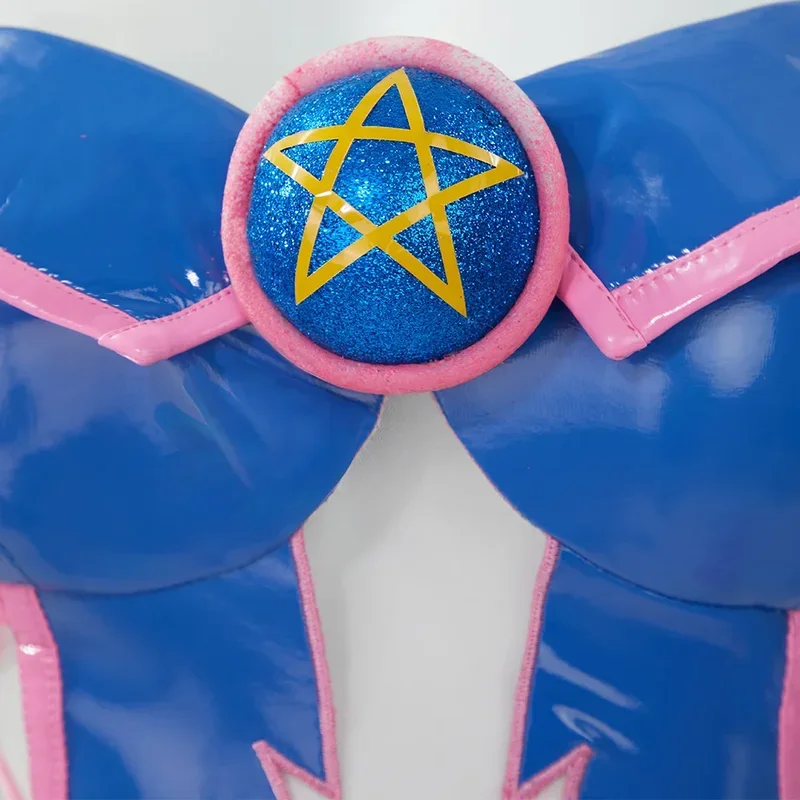 EE01 MOBBUNNY 女性魔法少女派生コスプレランジェリーボディスーツ中空ストラップレスサイドレースアップボディスーツ帽子 & 0Ww