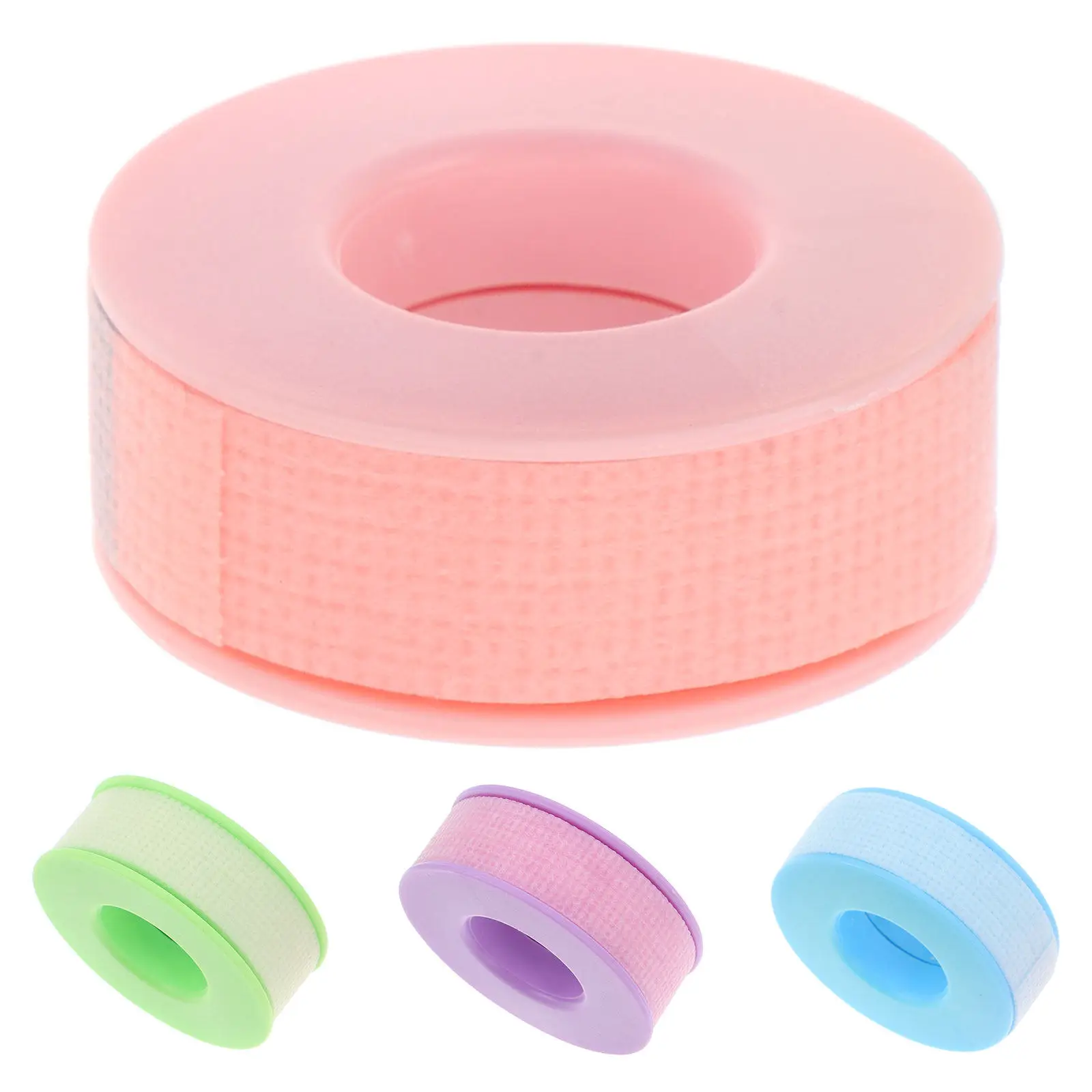 4 Rolls Eyelash Extension Tape Silicone Gel Lash Tape 1.25cm Breathable Micro Perforated Multicolor Soft Sensitive Skin Lash