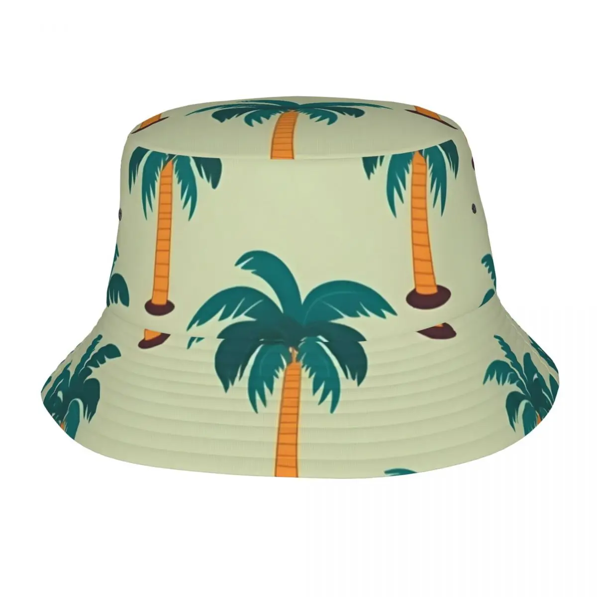 

Cute Coconut Tree Bucket Hat For Men Women Vacation Desgin Fisherman Hats Korean Fishing Caps Portable Hip Hop Graphic Visor Hat