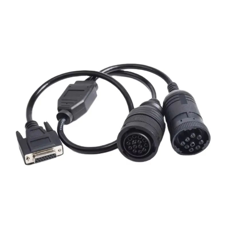 14-Pin Conversion DB15 Pin 9 Needle Wire Harness for Automobile & Truck Diagnostic Cable