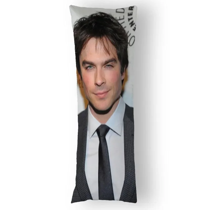 Ian Somerhalder Pillowcase Hug Satin Pillowcover Almohada Anime Body Pillow Case Cushion Cover 35X100cm60X200cm
